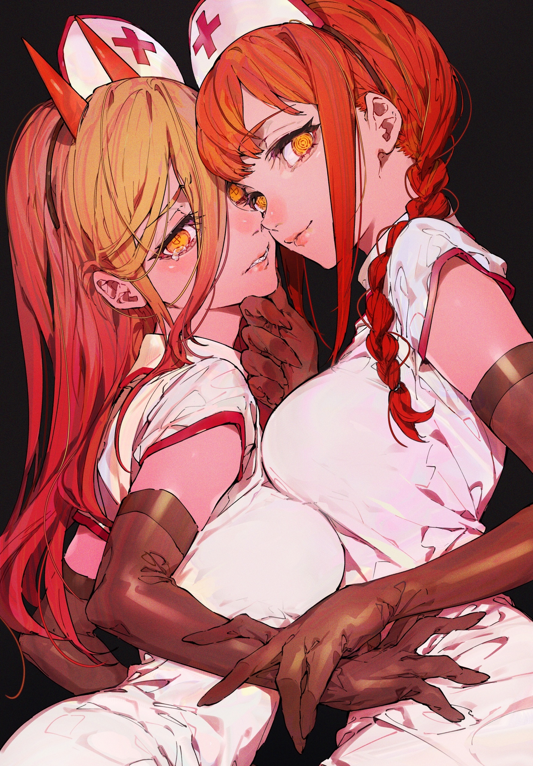 《电锯人》帕瓦&玛奇玛高清无水印手机壁纸