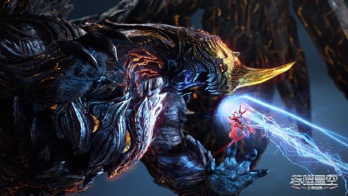 《吞噬星空》动画第83集更新，洪与雷神联手对战金角巨兽