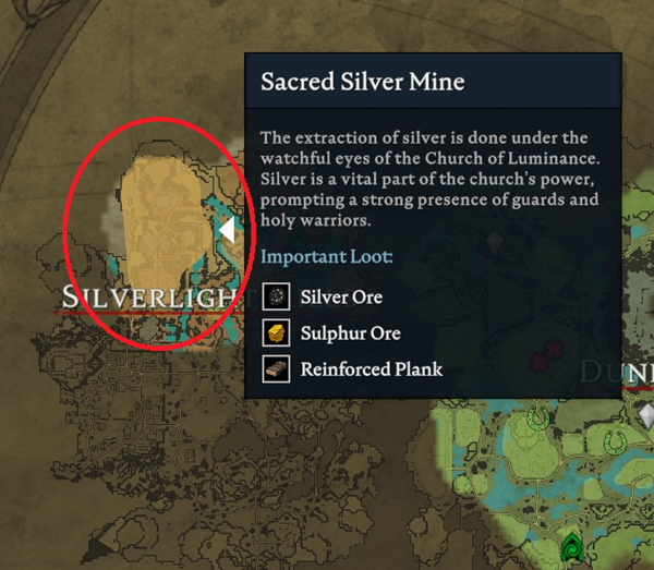 《夜族崛起》攻略——暗银矿位置