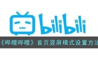 《哔哩哔哩》攻略——首页竖屏模式设置方法